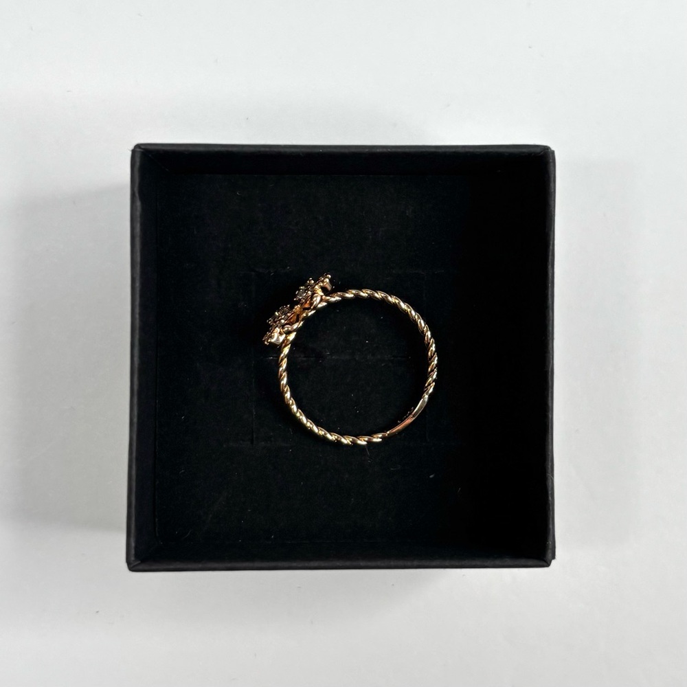 18k rose gold-plated butterfly ring - Picture 4 of 6